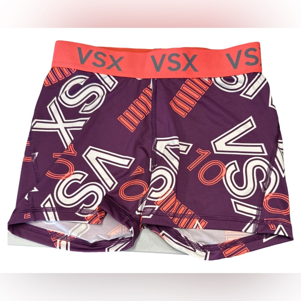 Victoria's Secret VSX Hot Short - Purple/Bright Pink print - Small